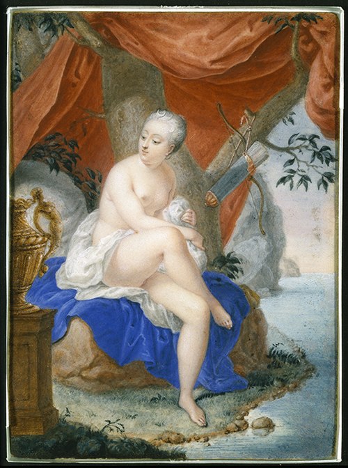 Hedvig Ulrica Taube (1714-44) som Diana, riksgrevinna von Hessenstein, 1736, Gustaf Torshell