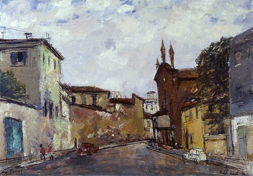 Via San Calimero in Milan, 1966, Michele Cascella