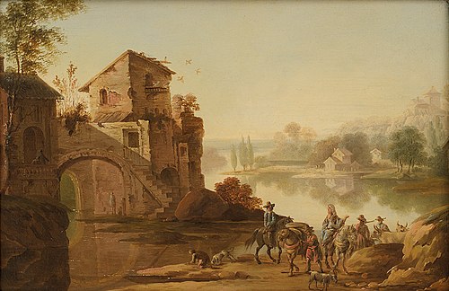 Landskab i italiensk manér, 1765, Johan Edvard Mandelberg