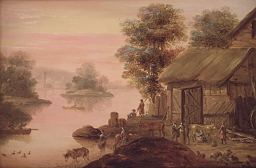 Landskab i hollandsk manér, 1765, Johan Edvard Mandelberg