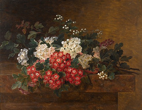 Still Life with Hawthorn Blossom, , Johan Laurentz Jensen
