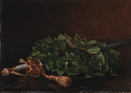 En kårde med laurbærkrans, 1848, Johan Laurentz Jensen