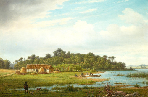 Hunters at the Sound., 1875, Johan Peter Raadsig