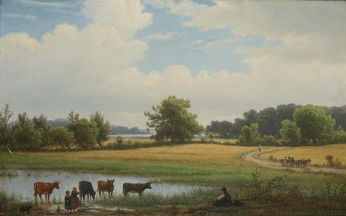Landscape at Skjoldnæsholm., 1874, Johan Peter Raadsig