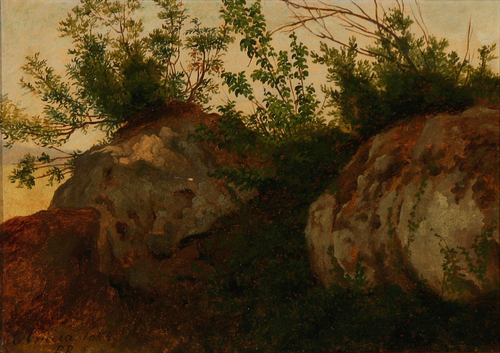 A hillside near Ariccia, Italy., 1844, Johan Peter Raadsig