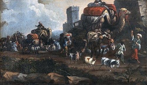 Paysage avec une caravane, , Johann Anton Eismann