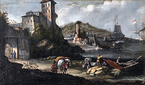 Paysage avec marine, , Johann Anton Eismann