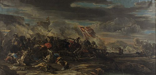 Gefecht zwischen österreichischen und schwedischen Truppen, 1660, Johann Anton Eismann
