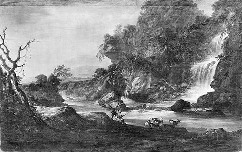 Landschaft mit Wasserfall, 1651, Johann Anton Eismann