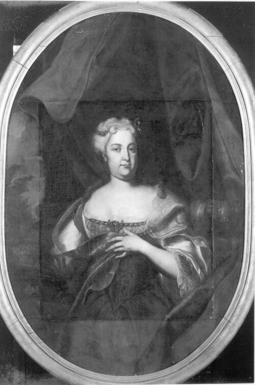 Portrait of Empresss Elisabeth Christine, misidentified with Empress Margaret Theresa, 1685, Johann Baptist de Ruel