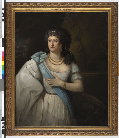 Joanna Cornelia Ziesenis-Wattier (1762-1827). Toneelspeelster, in de rol van Elfride in het gelijkna, 1799, Johan Bernard Scheffer