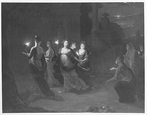 Die klugen und die törichten Jungfrauen, 1768, Johann Jakob Dorner