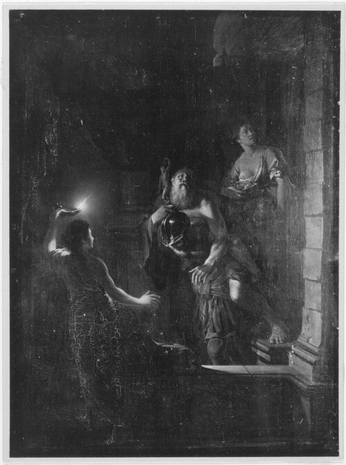 Aeneas verlässt das brennende Troja, 1769, Johann Jakob Dorner