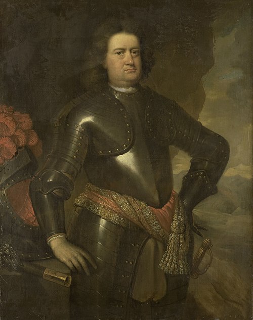 Portrait of an army officer, 1699, Johannes Vollevens