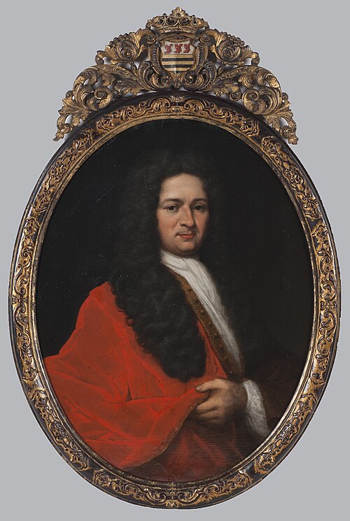 Portrait of Constantijn van Baerle (1636-1701), 1695, Johannes Vollevens