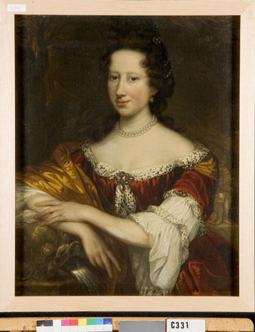 Portrait of een vrouw, wellicht Anna Catharina van Heemskerck (1659-1693); echtgenote van Johan Hoyn, 1691, Johannes Vollevens