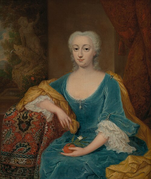 Portrait of Leonor Teixeira d'Andrade (1722-1790), 1745, Johannes Vollevens