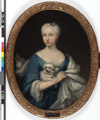 Portrait of a Woman, possibly Cornelia Broichot (1681-1731), wife of Paulus Nicolaas van Assendelft, 1731, Johannes Vollevens