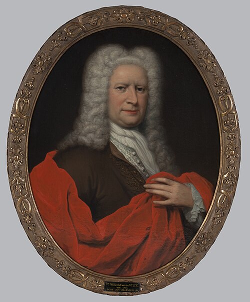 Portrait of a man, possibly Nicolaas Paulus van Assendelft (1685-1748), 1732, Johannes Vollevens