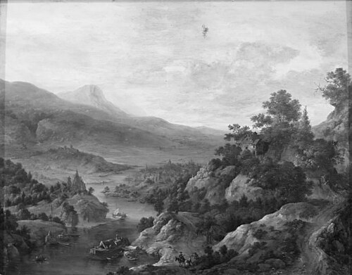Landscape by the Rhine, 1678, Jan Vorsterman