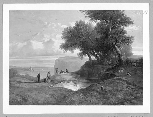 landscape with figures, 1835, Alexandre Calame