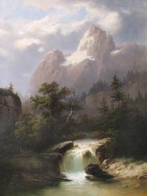 The Wetterhorn, Switzerland, 1850, Alexandre Calame