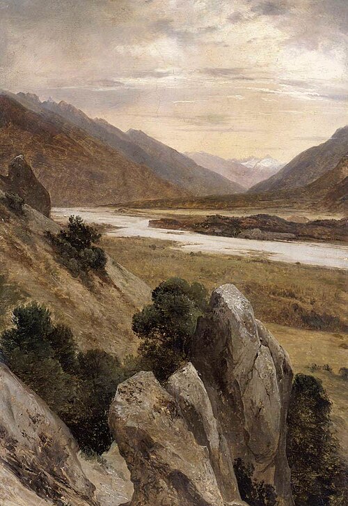 Mountainous Riverscape, 1850, Alexandre Calame