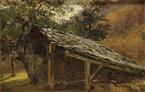 Fabrique dans le Valais, 1840, Alexandre Calame