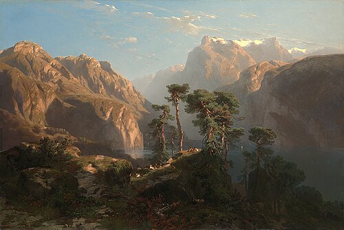 Lac des Quatre Cantons, 1852, Alexandre Calame