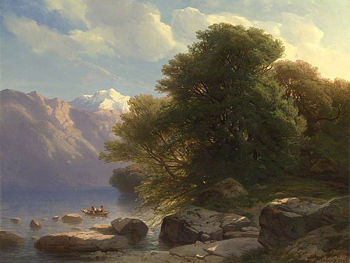 The Lake of Thun, 1854, Alexandre Calame