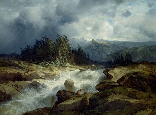 Torrent de montagne par orage, 1848, Alexandre Calame