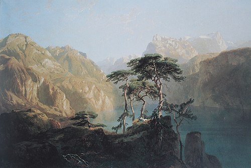 Vue du lac des Quatre-Cantons, 1851, Alexandre Calame