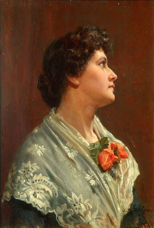 Head of a Woman, 1885, John Bagnold Burgess