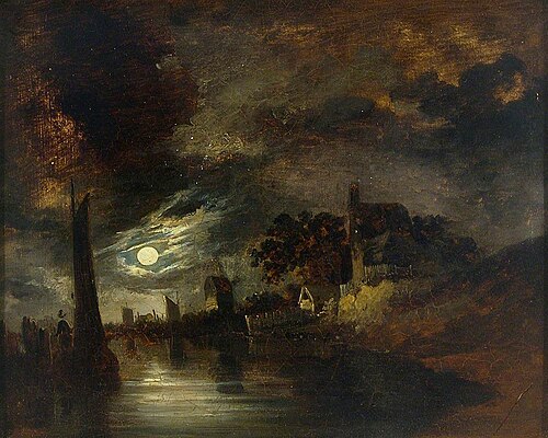 Moonlight on the River at Norwich, , John Bernay Crome