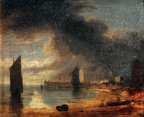 Yarmouth Jetty, Norfolk, Moonlight Scene, , John Bernay Crome