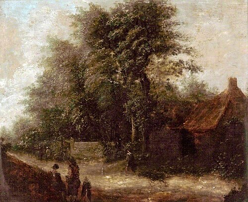 Cottage and Figures in a Landscape, , John Bernay Crome