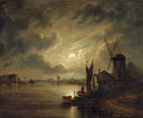 Breydon, Norfolk, Moonlight, , John Bernay Crome