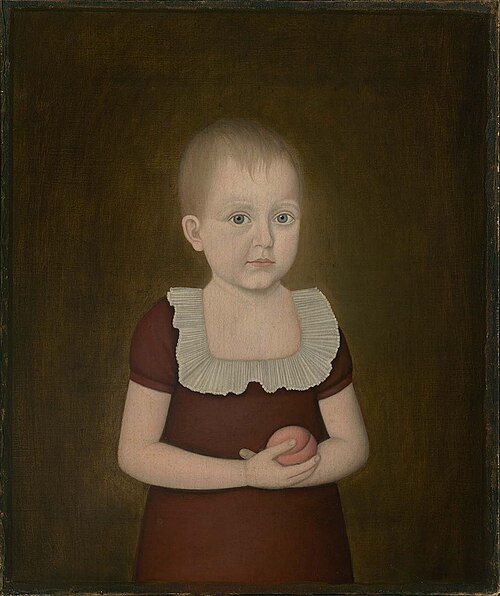 Child with a Peach, 1810, John Brewster, Jr.