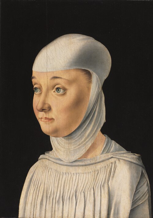 Portrait of a Woman, Possibly a Novice of San Secondo, 1490, Jacometto Veneziano