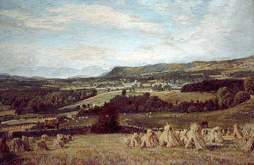Langdale Pikes from Cartmel, Cumbria, 1890, John William Buxton Knight
