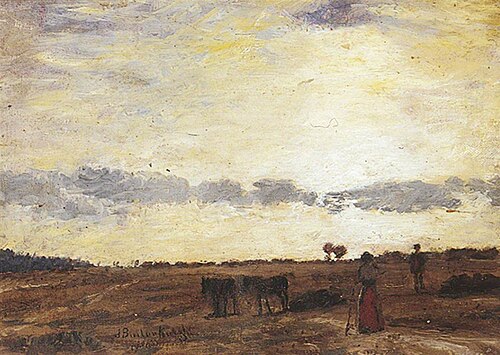 Moorland Scene, Evening, 1901, John William Buxton Knight