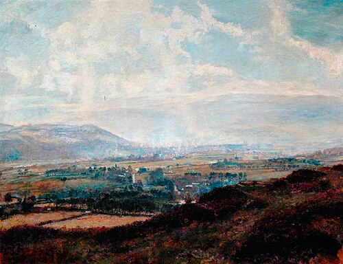 Keighley from Ilkley Moor, 1905, John William Buxton Knight