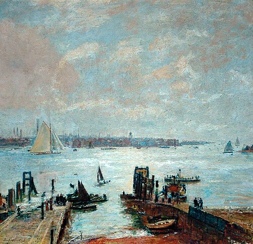 Portsmouth Harbour, 1907, John William Buxton Knight