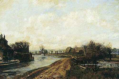 The Canal, Rickmansworth, Hertfordshire, 1908, John William Buxton Knight