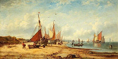 Coast Scene with Shipping, 1859, John Callow