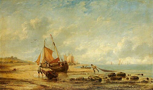 A Shore Scene, 1858, John Callow