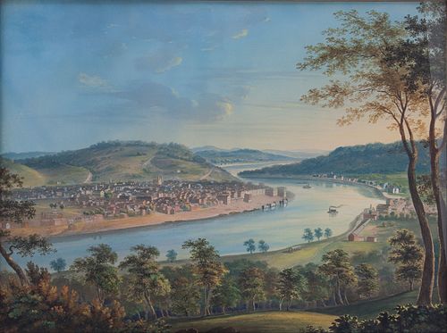 View of Cincinnati From Covington, 1835, John Caspar Wild