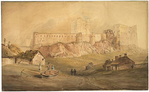 Bamburgh Castle, Northumberland, 1808, John Christian Schetky