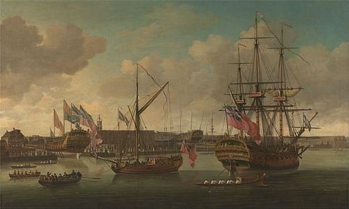 Launching at Deptford, 1757, John, Sr. Cleveley