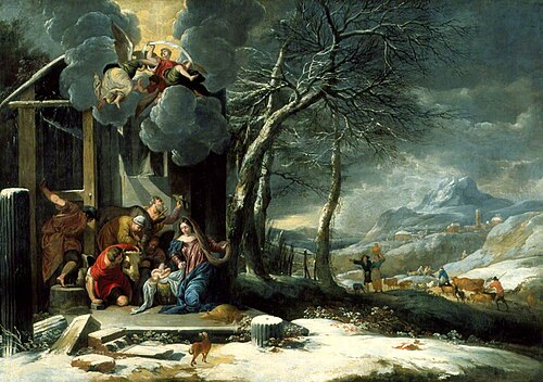 Winter Landscape with the Nativity, 1640, David Teniers l'Ancien